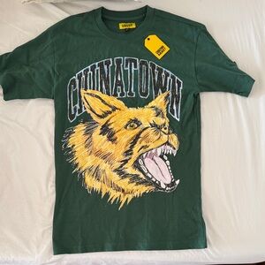 Chinatown Market Green “Beware Sketch” Graphic Tee